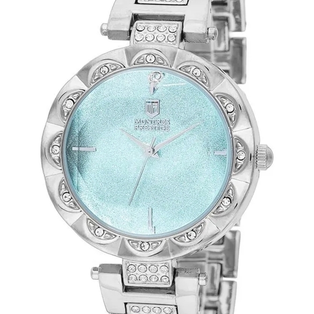 Invicta Women's Silver Watch with Aqua Dial MPW-0209